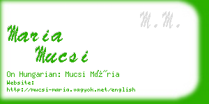maria mucsi business card